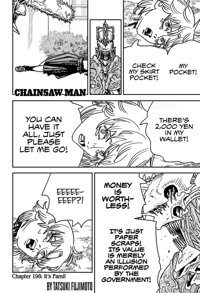 Chainsaw Man Manga Chapter 198 page 1 - It's Fami! scene