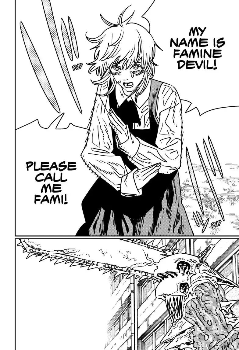 Chainsaw Man Manga Chapter 198 page 7 - It's Fami! scene