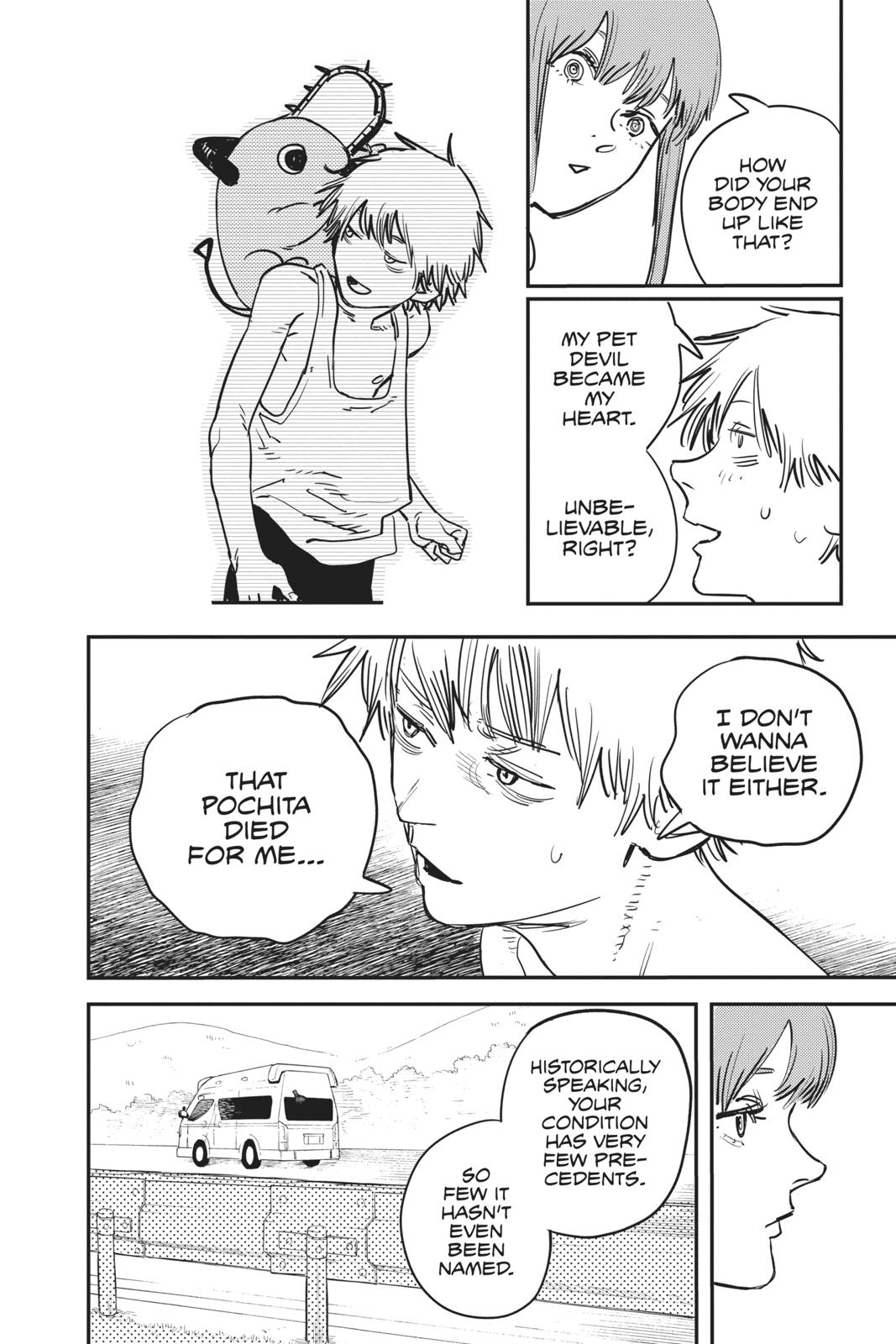 Chainsaw Man Manga Chapter 2 page 20 - The Place Where Pochita Is scene