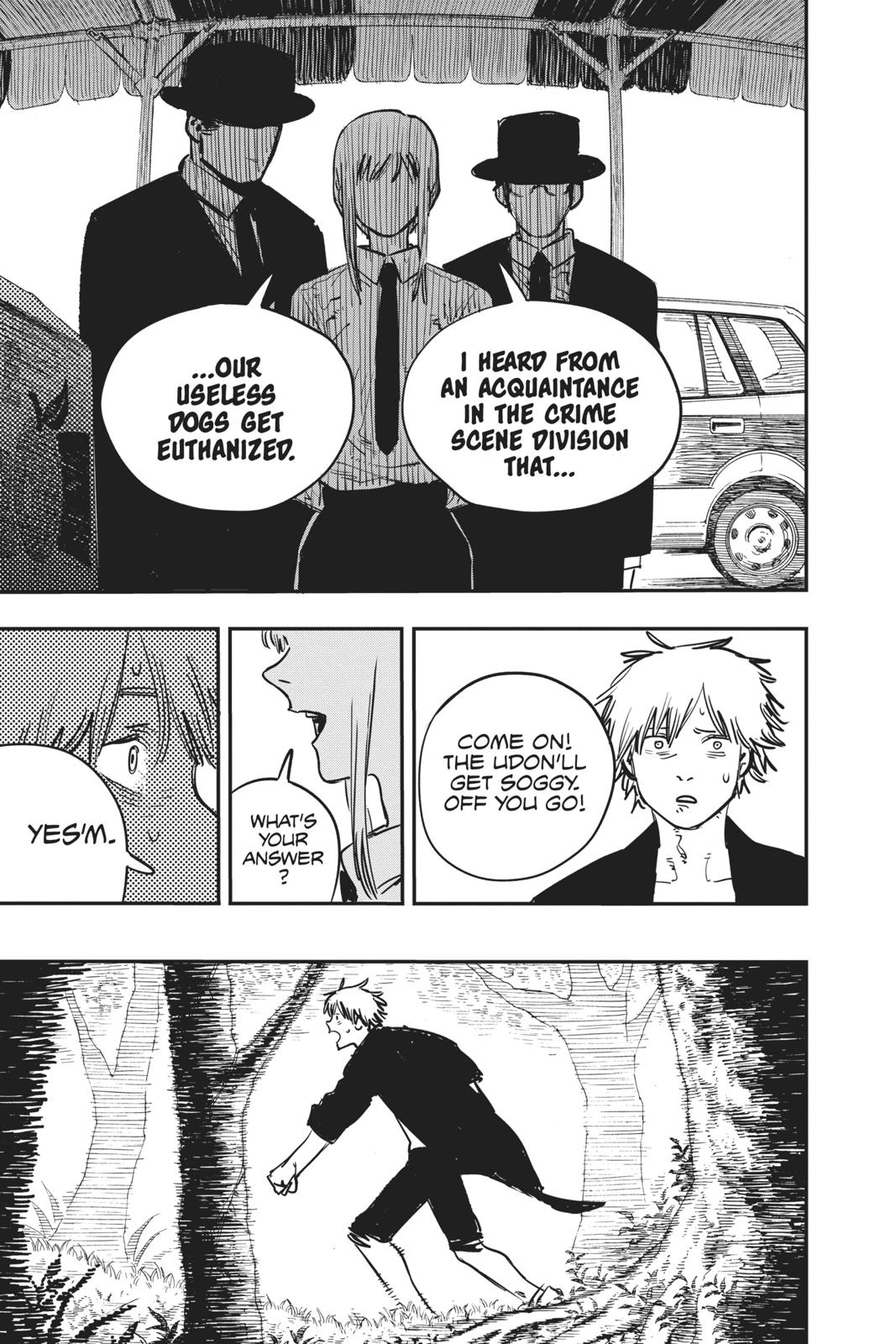 Chainsaw Man Manga Chapter 2 page 7 - The Place Where Pochita Is scene