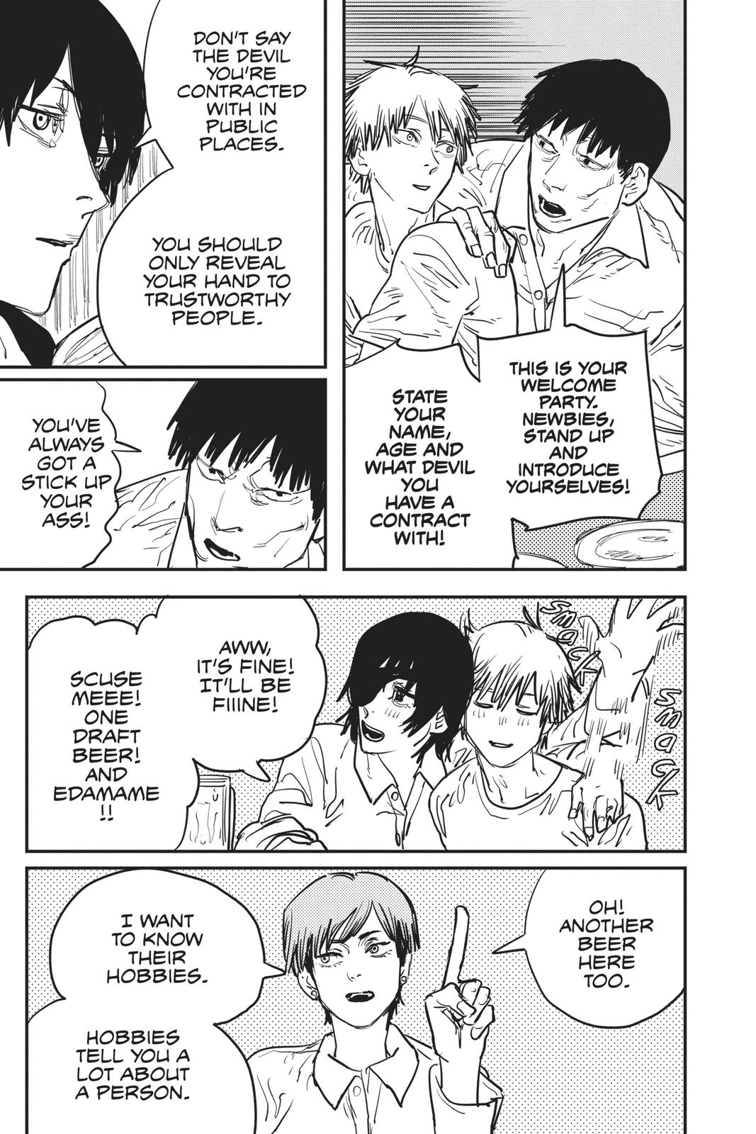 Chainsaw Man Manga Chapter 20 page 12 - Drinking scene