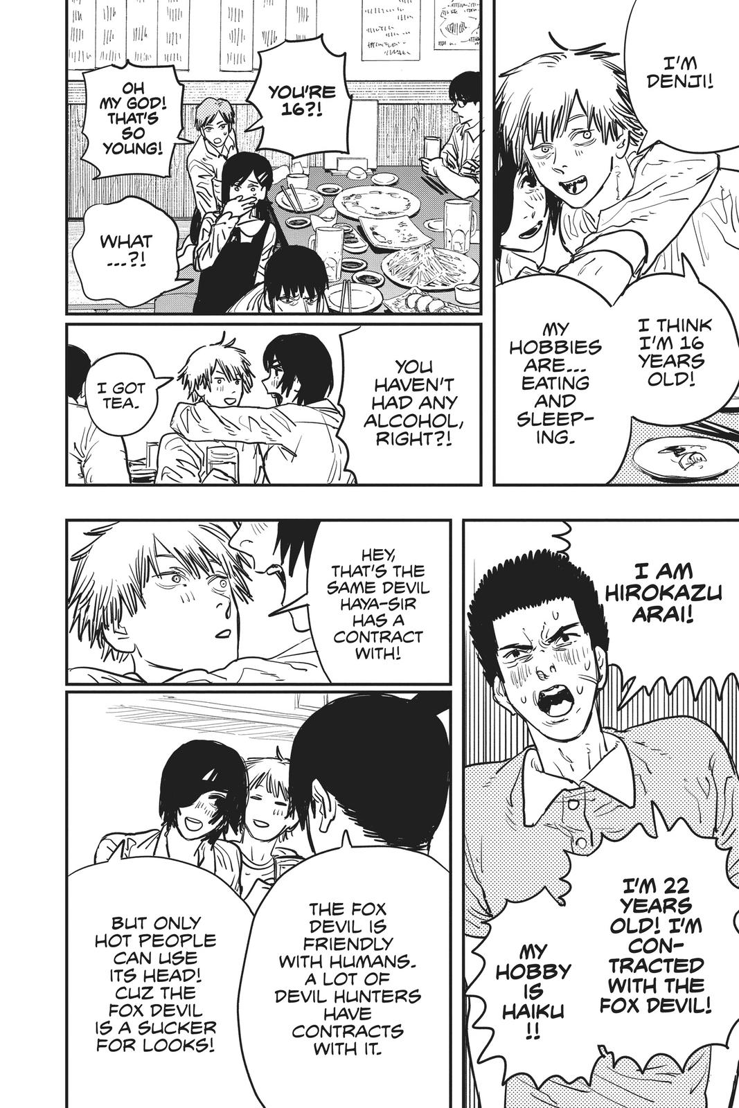 Chainsaw Man Manga Chapter 20 page 13 - Drinking scene