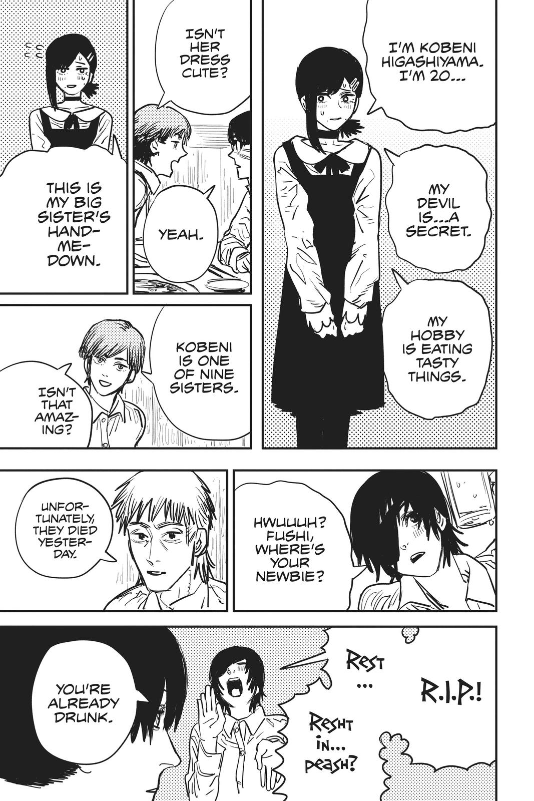 Chainsaw Man Manga Chapter 20 page 14 - Drinking scene