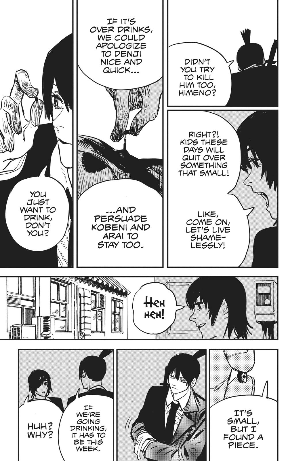 Chainsaw Man Manga Chapter 20 page 5 - Drinking scene