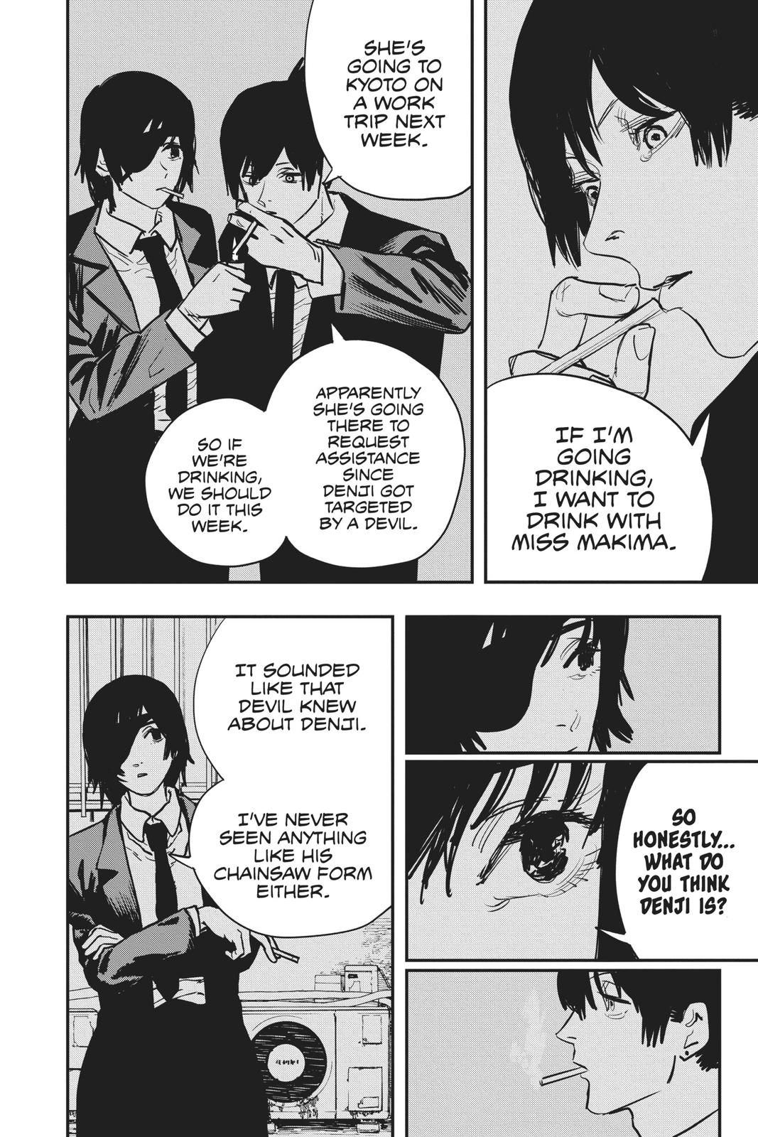 Chainsaw Man Manga Chapter 20 page 6 - Drinking scene