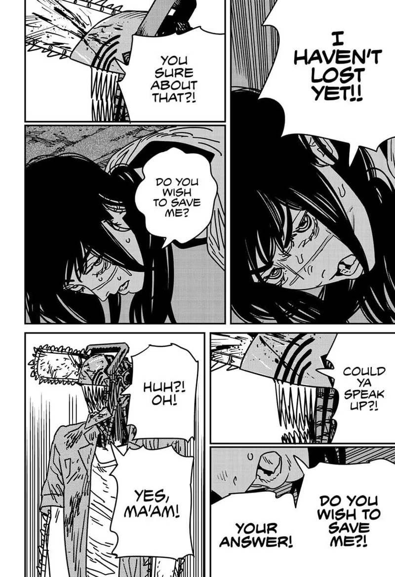 Chainsaw Man Manga Chapter 205 page 14 - Who? scene