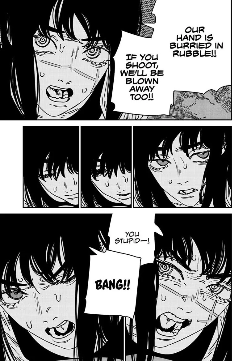 Chainsaw Man Manga Chapter 206 page 12 - Chest, Woman, Apology scene