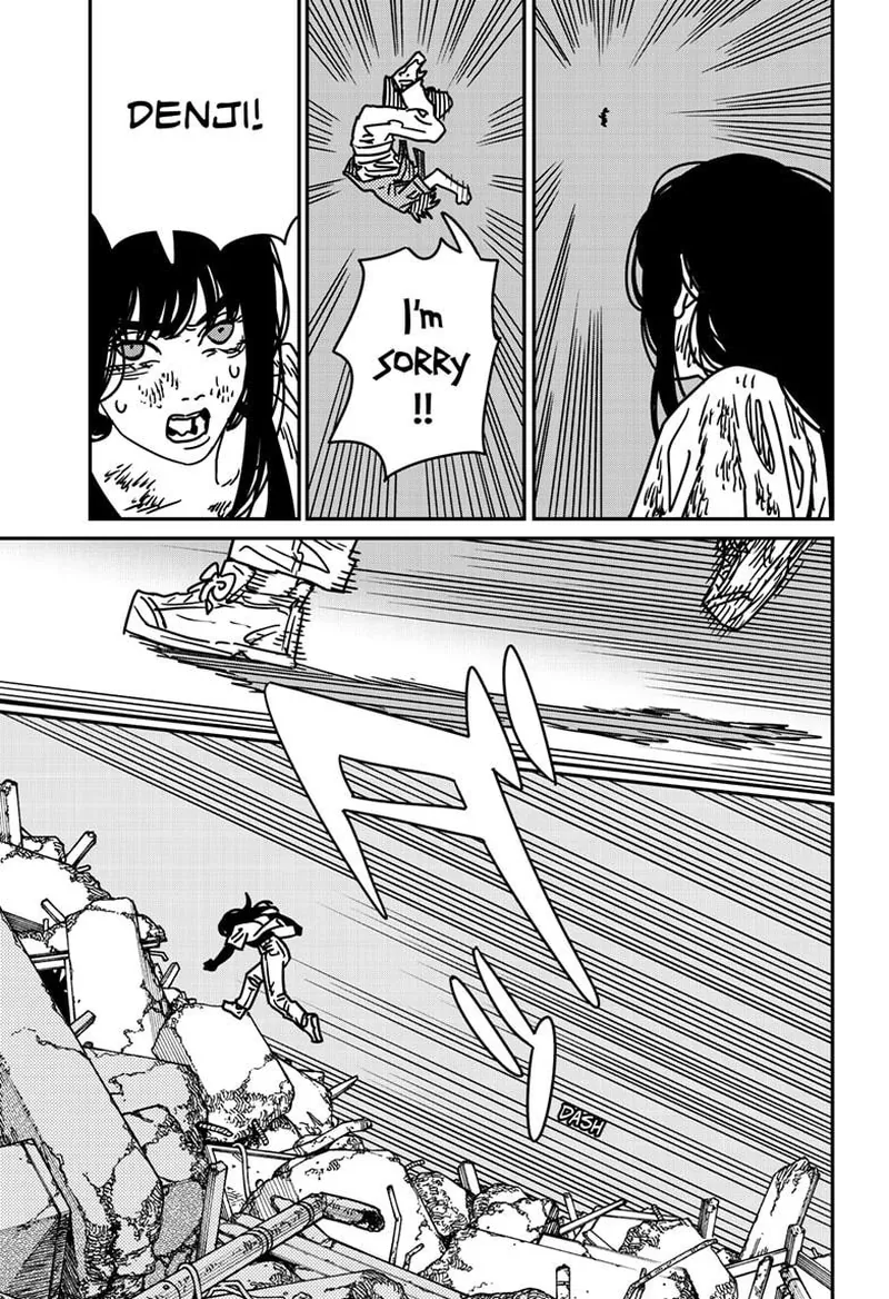 Chainsaw Man Manga Chapter 206 page 14 - Chest, Woman, Apology scene