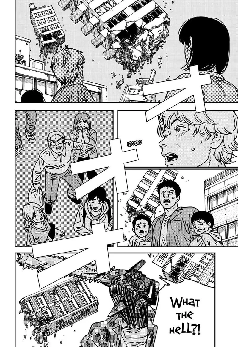 Chainsaw Man Manga Chapter 206 page 5 - Chest, Woman, Apology scene