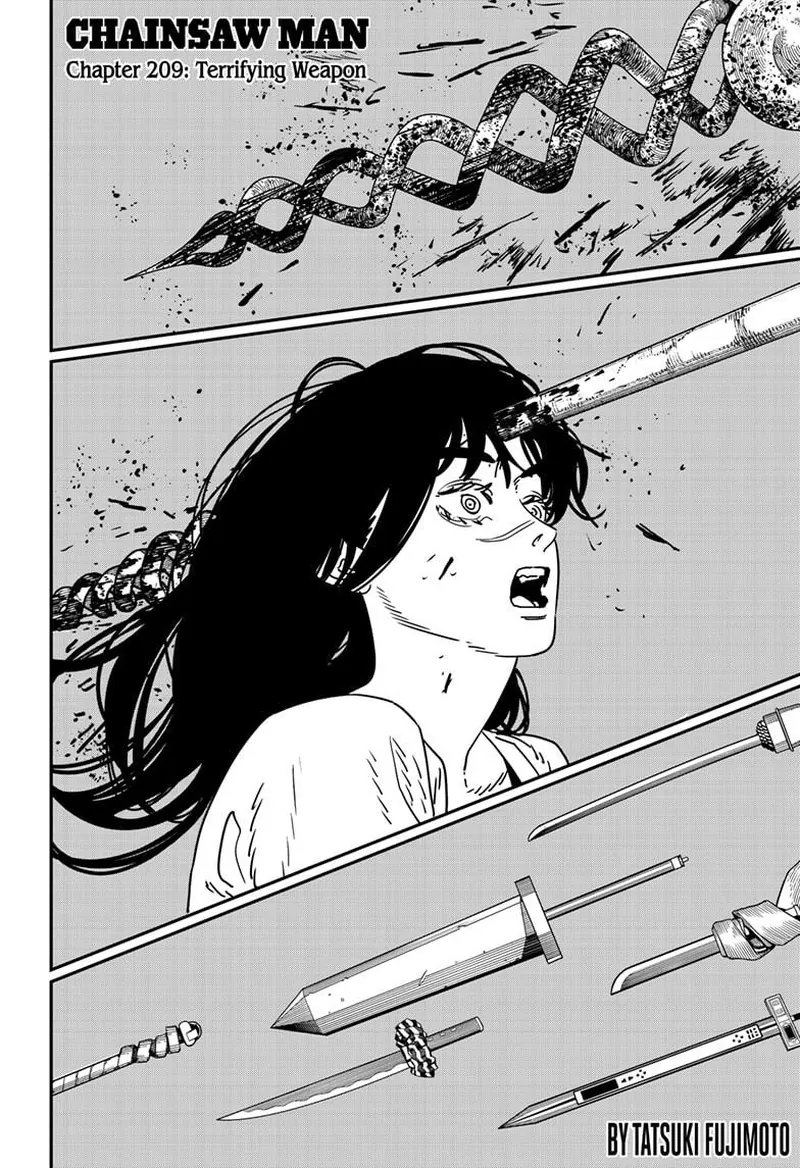 Chainsaw Man Manga Chapter 209 page 1 - Terrifying Weapon scene