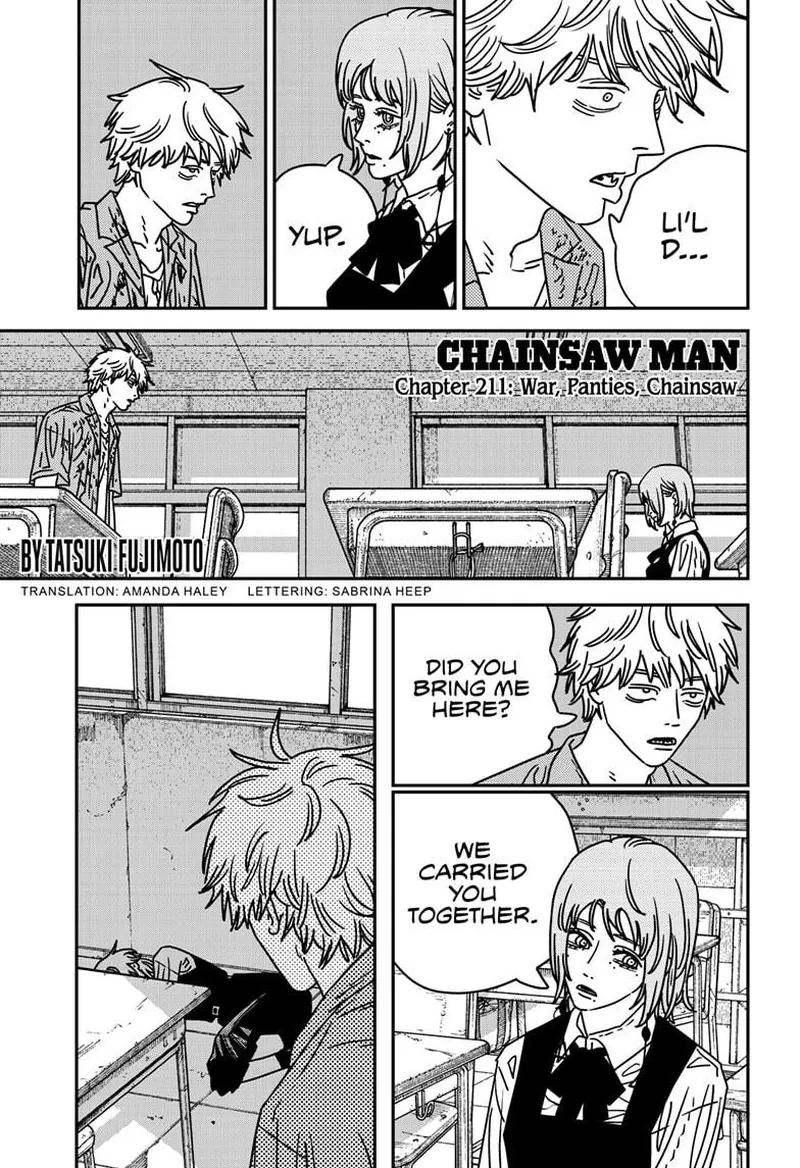 Chainsaw Man Manga Chapter 211 page 1 - War, Panties, Chainsaw scene