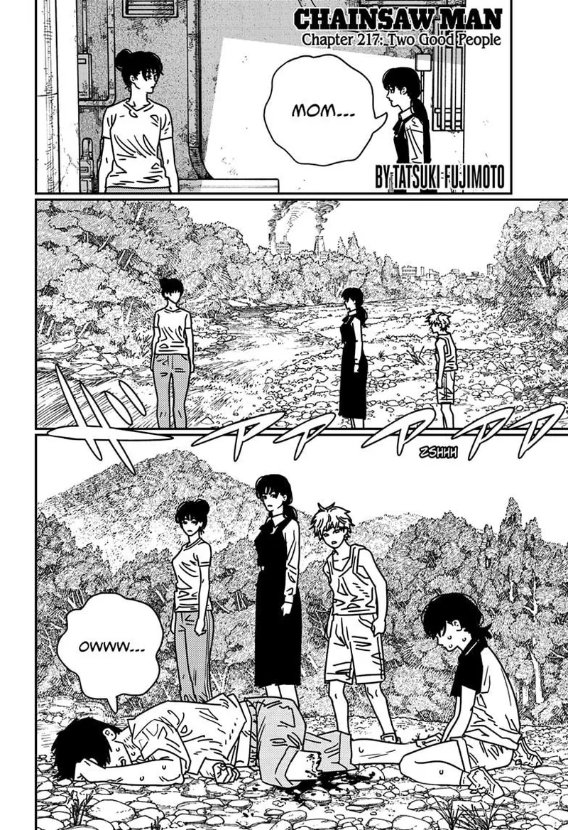 Chainsaw Man Manga Chapter 217 page 1 - Two Good People scene