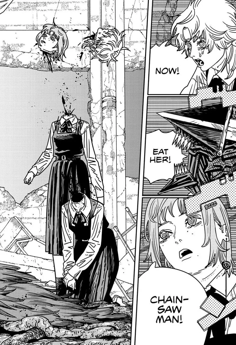 Chainsaw Man Manga Chapter 218 page 13 - Eat Me scene