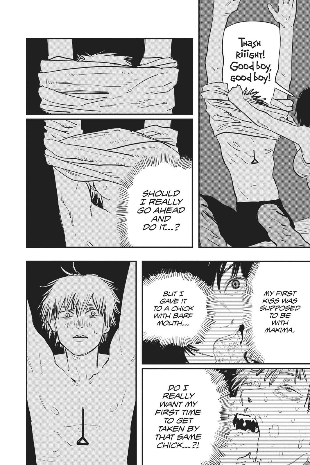 Chainsaw Man Manga Chapter 22 page 2 - Cola-Flavor Chupa Chups scene