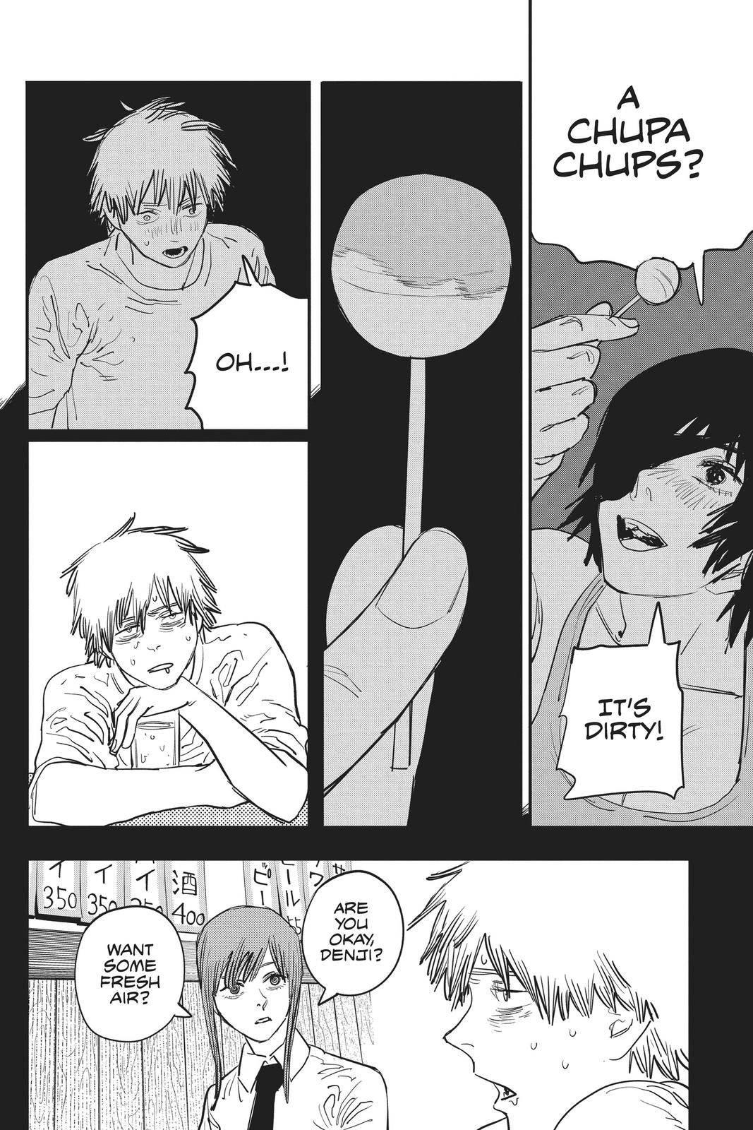 Chainsaw Man Manga Chapter 22 page 4 - Cola-Flavor Chupa Chups scene
