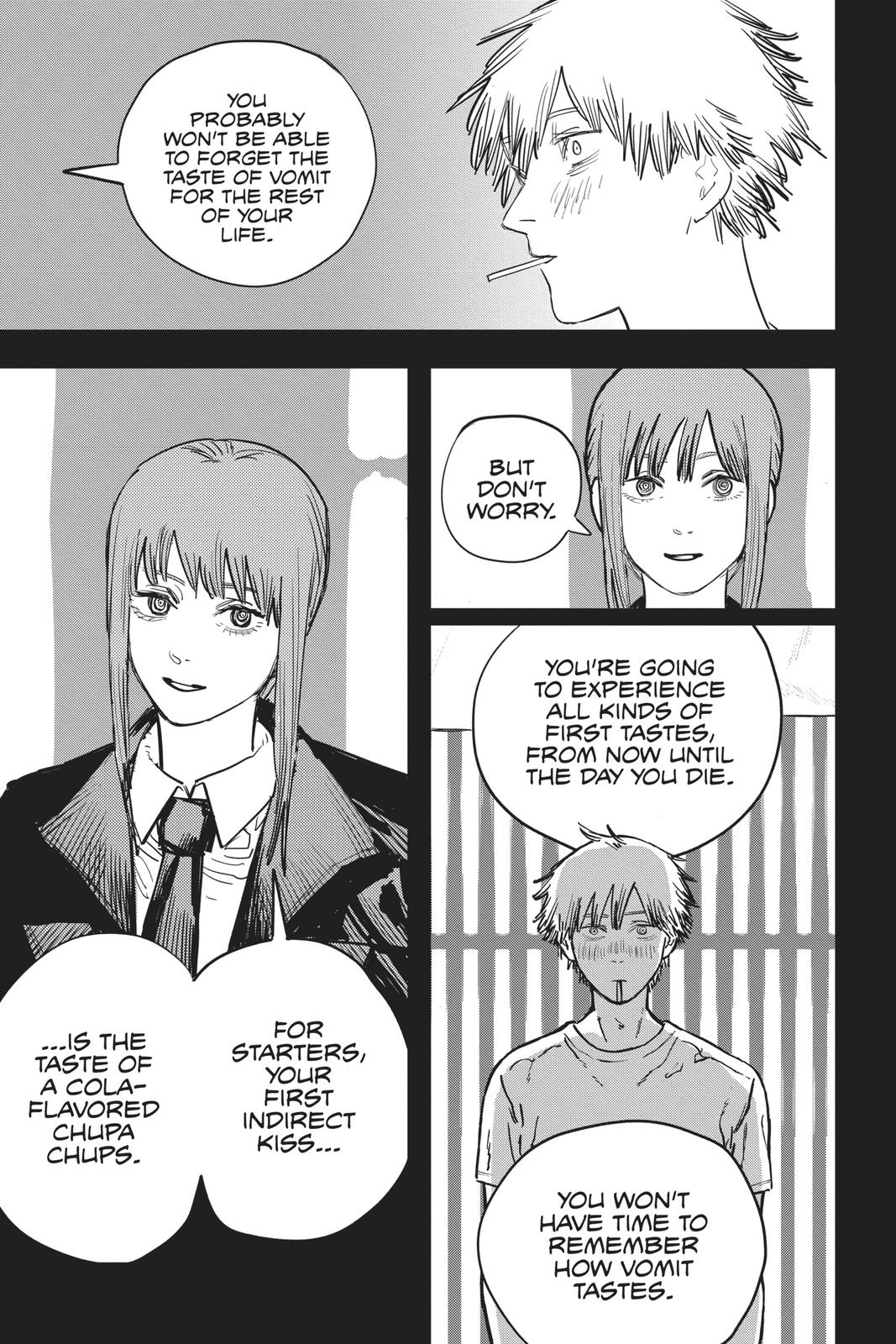 Chainsaw Man Manga Chapter 22 page 7 - Cola-Flavor Chupa Chups scene