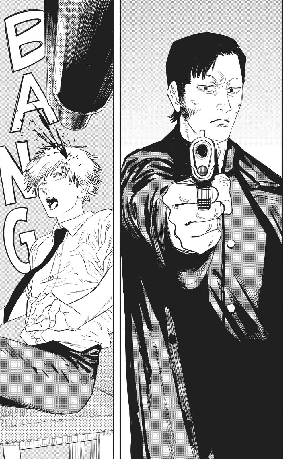 Chainsaw Man Manga Chapter 23 page 11 - Gunfire scene