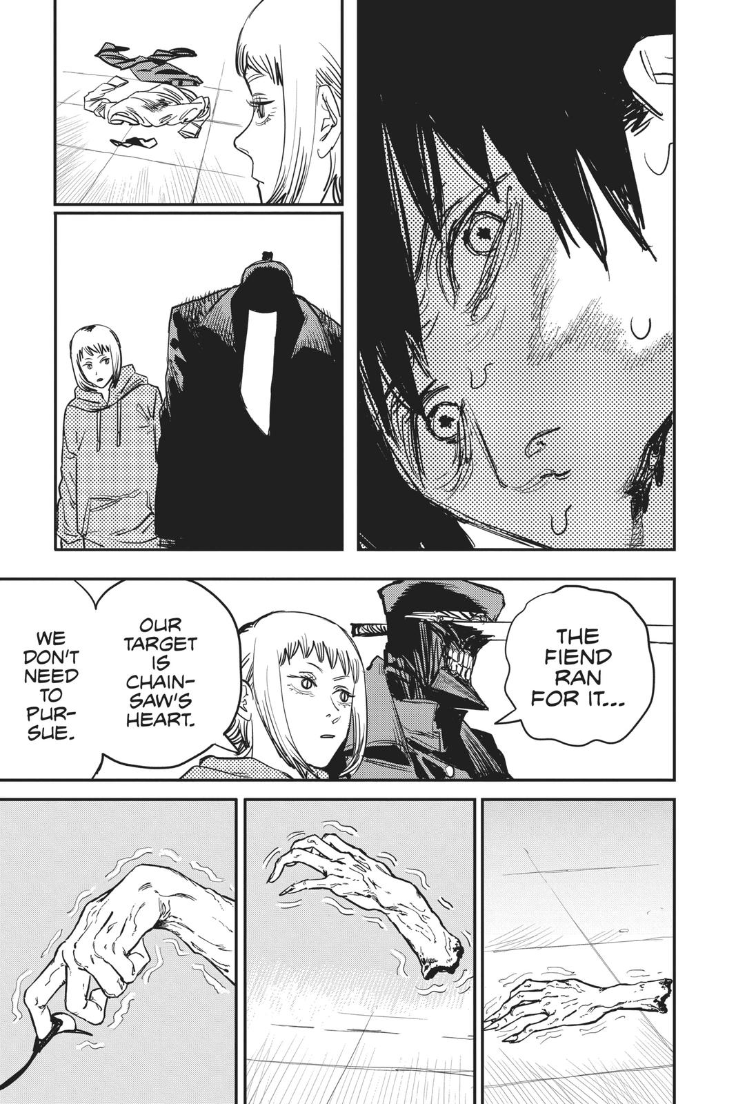 Chainsaw Man Manga Chapter 25 page 14 - Ghost, Snake, Chainsaw scene