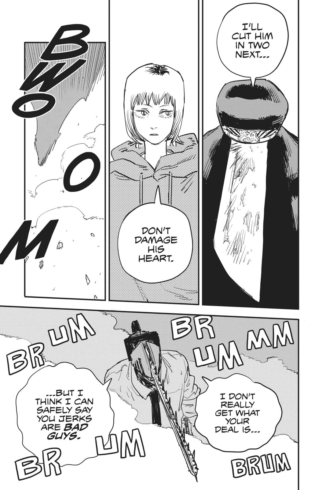 Chainsaw Man Manga Chapter 25 page 16 - Ghost, Snake, Chainsaw scene