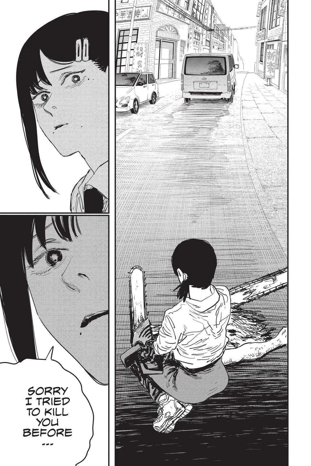 Chainsaw Man Manga Chapter 28 page 11 - Secrets & Lies scene