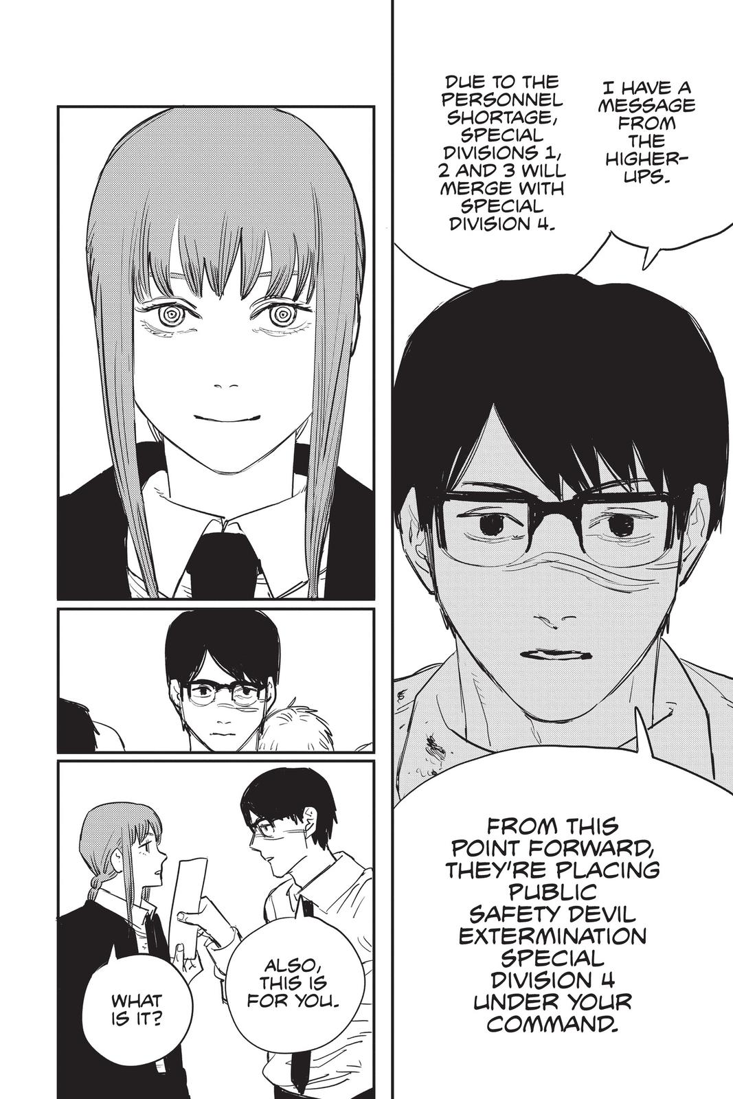 Chainsaw Man Manga Chapter 28 page 16 - Secrets & Lies scene