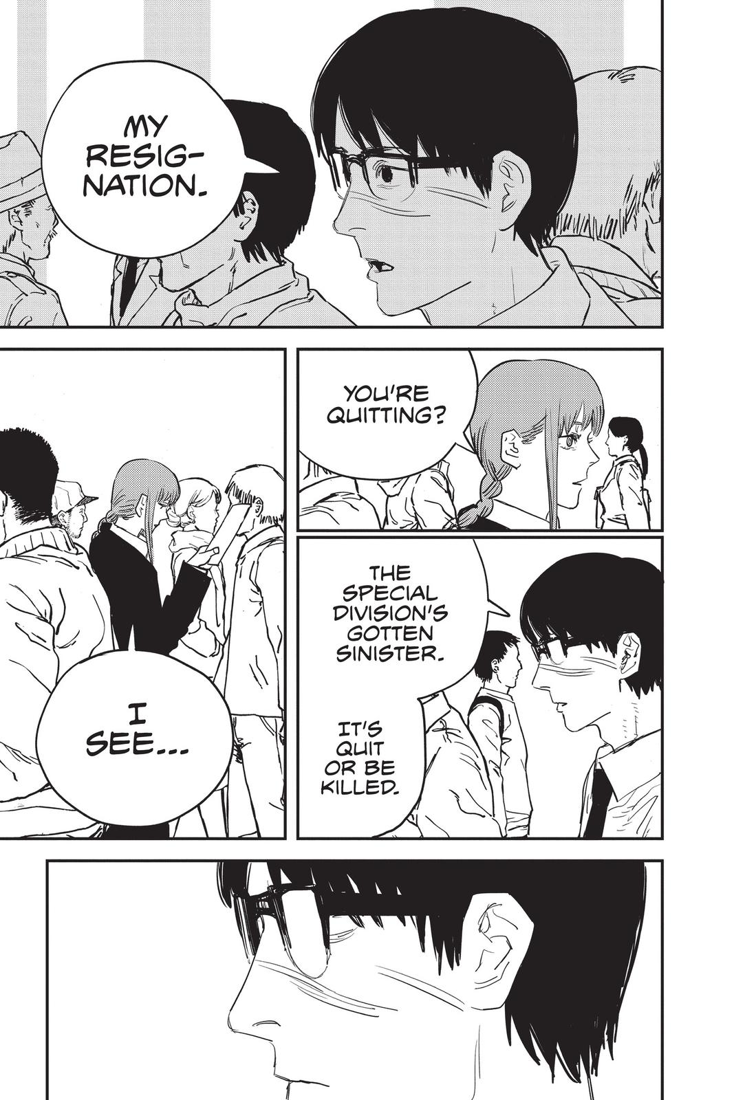 Chainsaw Man Manga Chapter 28 page 17 - Secrets & Lies scene