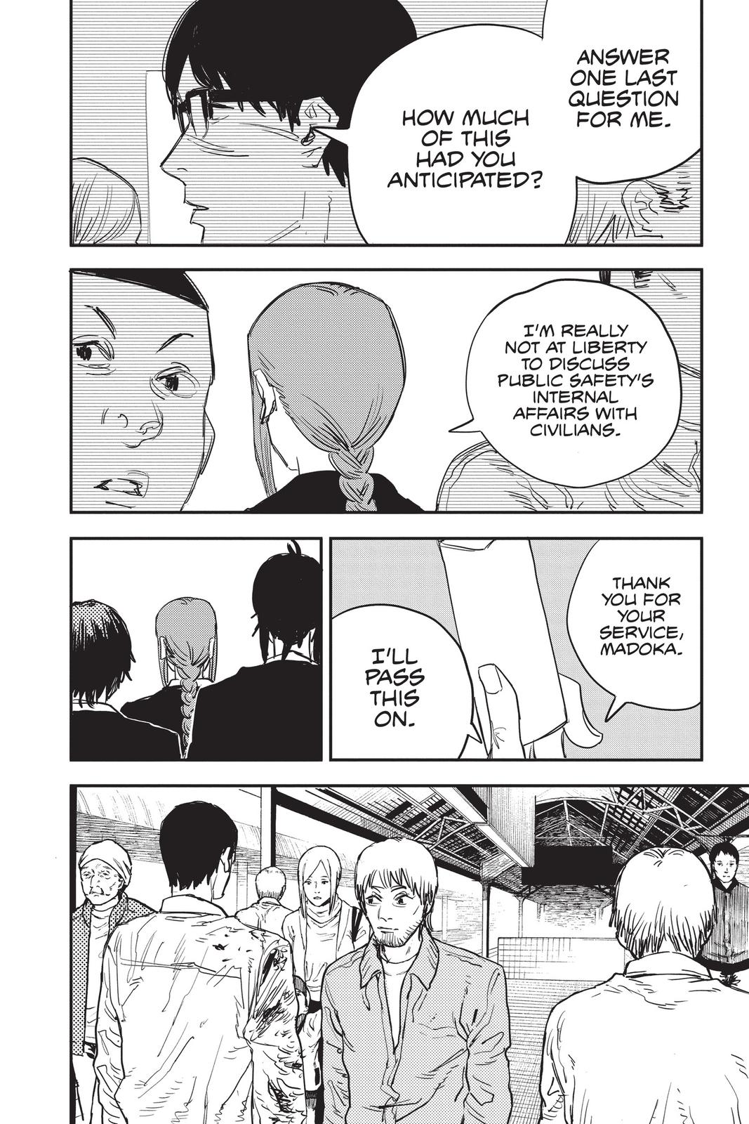 Chainsaw Man Manga Chapter 28 page 18 - Secrets & Lies scene