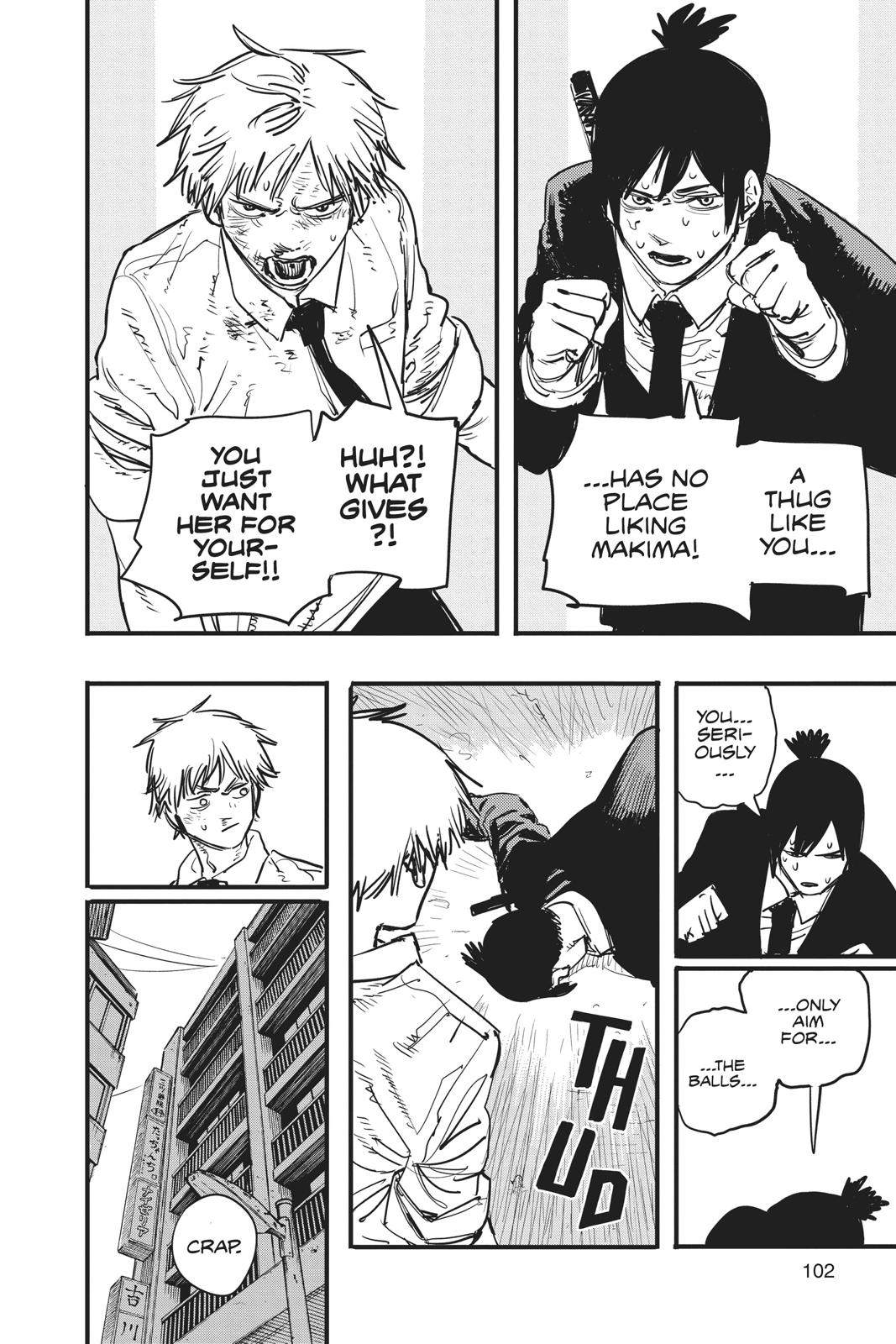 Chainsaw Man Manga Chapter 3 page 16 - Arrival in Tokyo scene