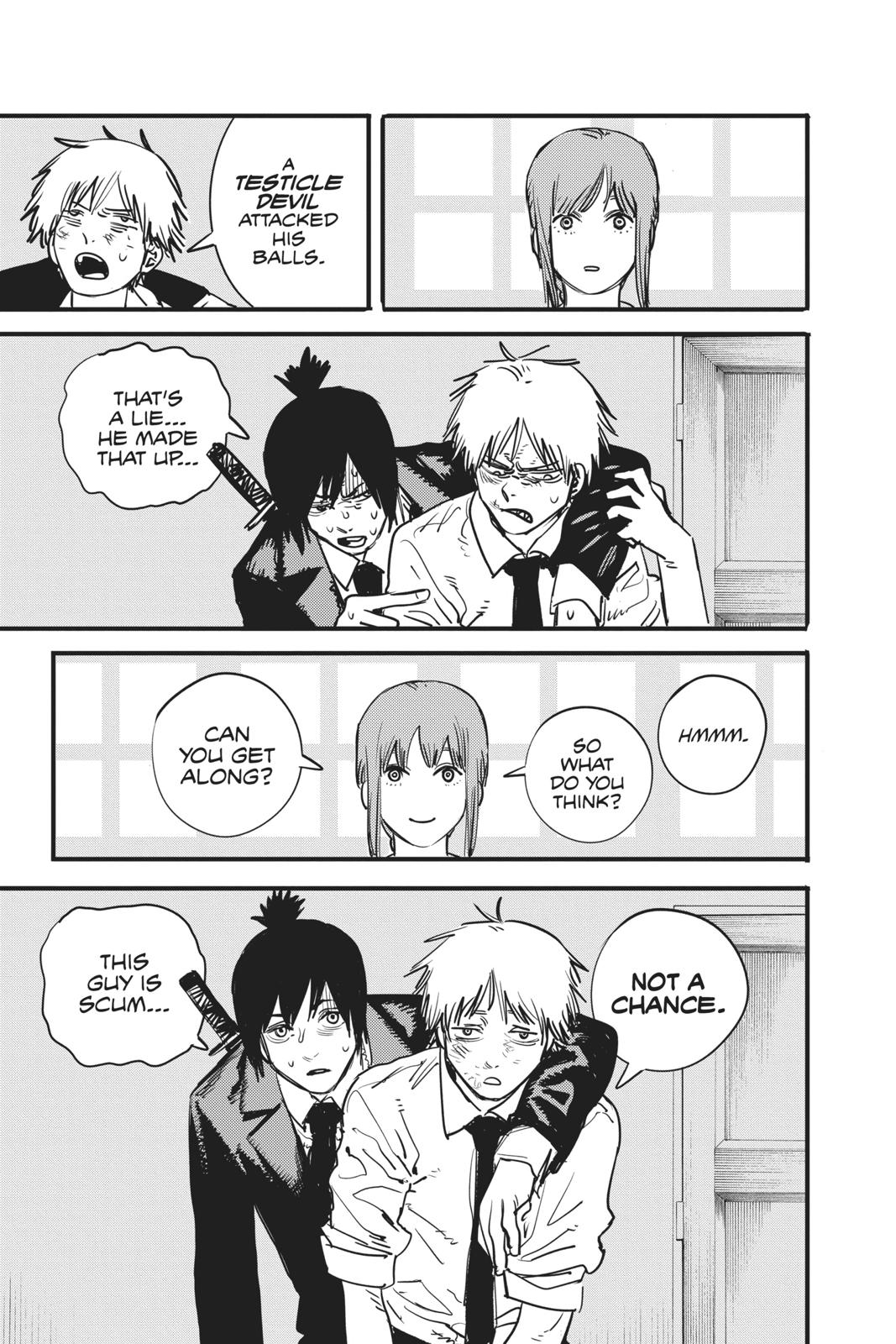 Chainsaw Man Manga Chapter 3 page 17 - Arrival in Tokyo scene