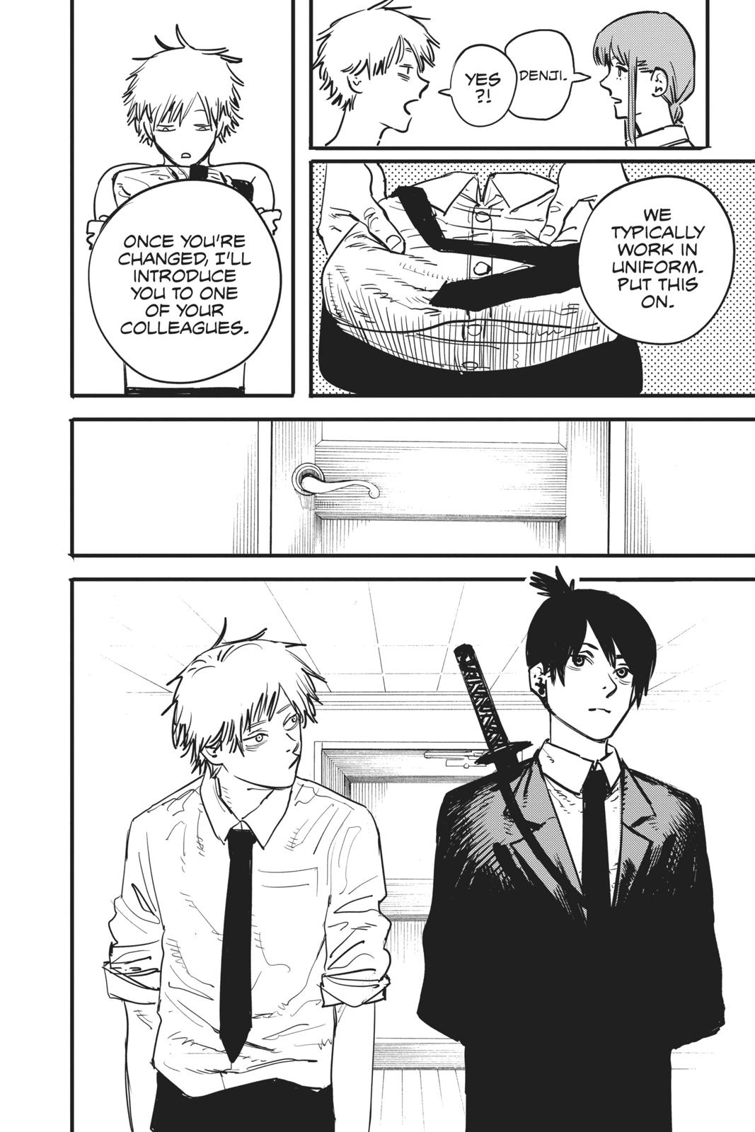 Chainsaw Man Manga Chapter 3 page 4 - Arrival in Tokyo scene