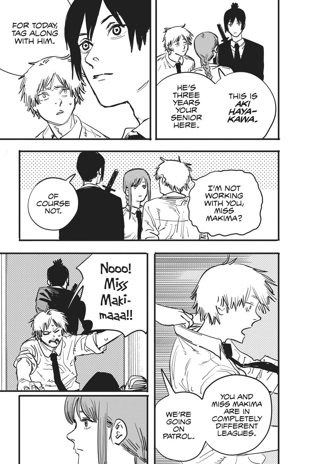 Chainsaw Man Manga Chapter 3 page 5 - Arrival in Tokyo scene