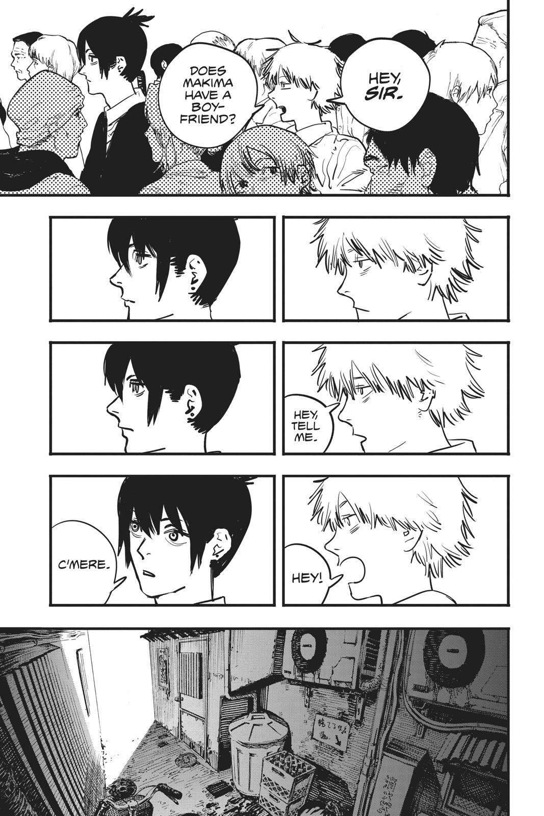 Chainsaw Man Manga Chapter 3 page 7 - Arrival in Tokyo scene