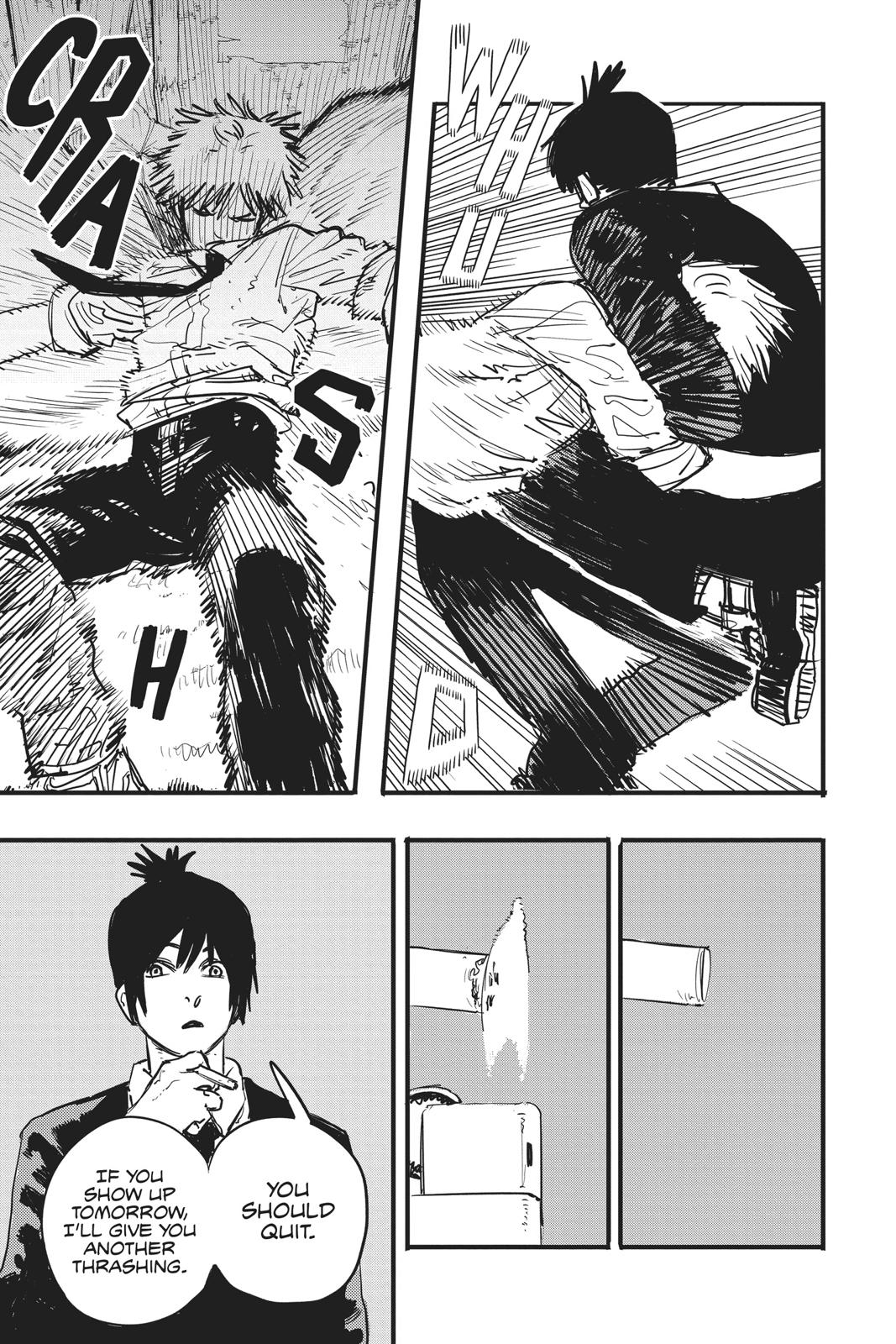 Chainsaw Man Manga Chapter 3 page 9 - Arrival in Tokyo scene