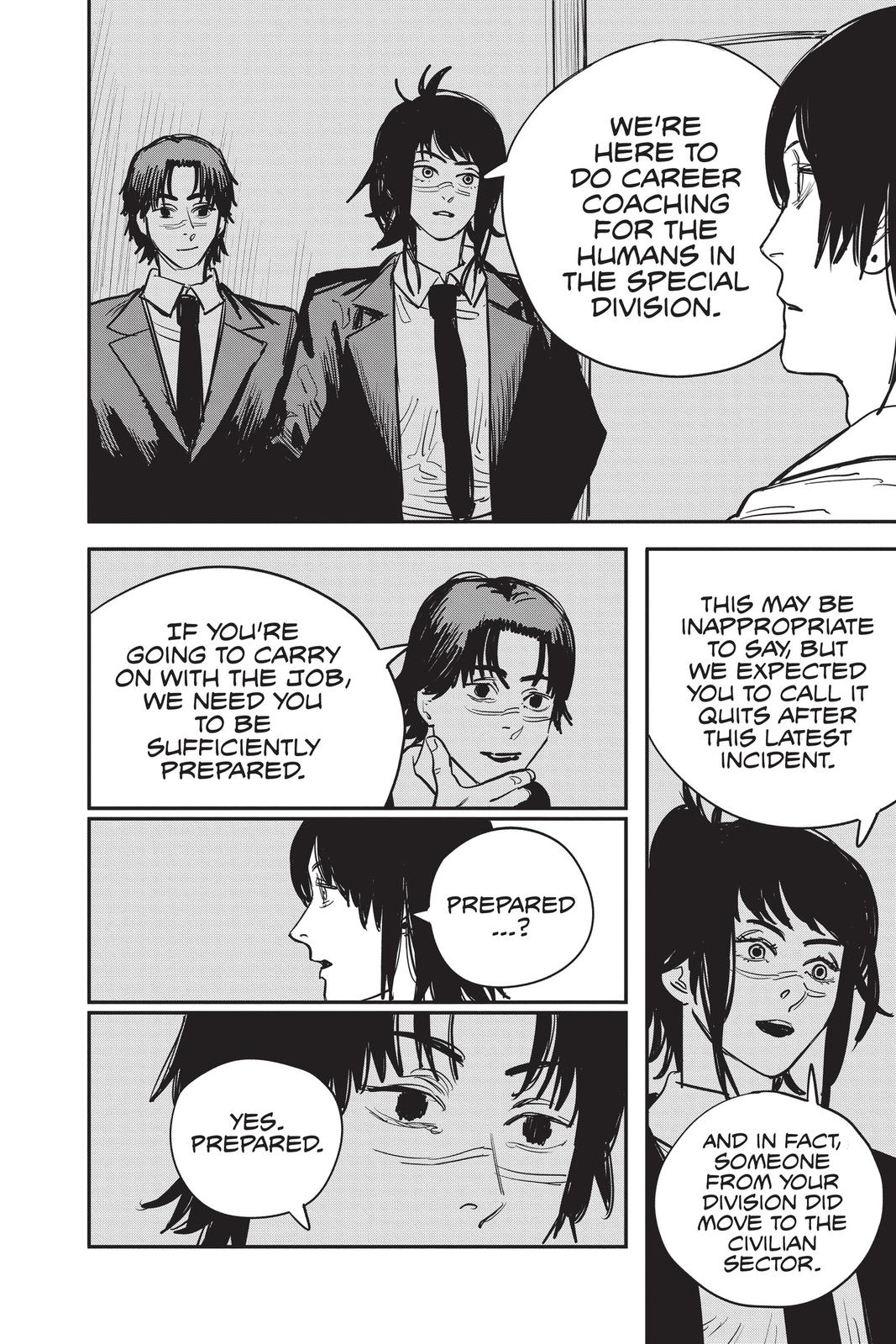 Chainsaw Man Manga Chapter 30 page 10 - Bruised & Battered scene