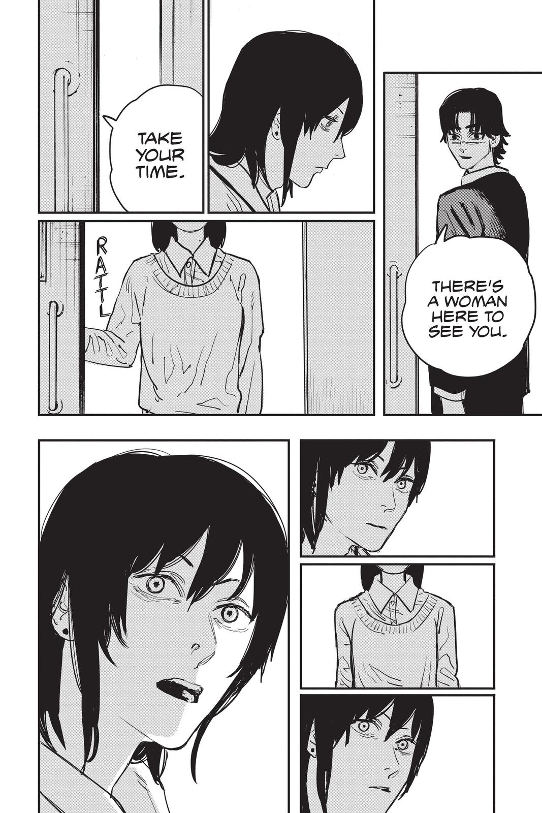 Chainsaw Man Manga Chapter 30 page 14 - Bruised & Battered scene