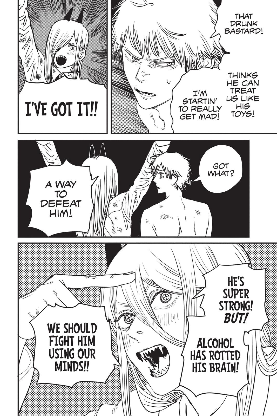 Chainsaw Man Manga Chapter 30 page 18 - Bruised & Battered scene