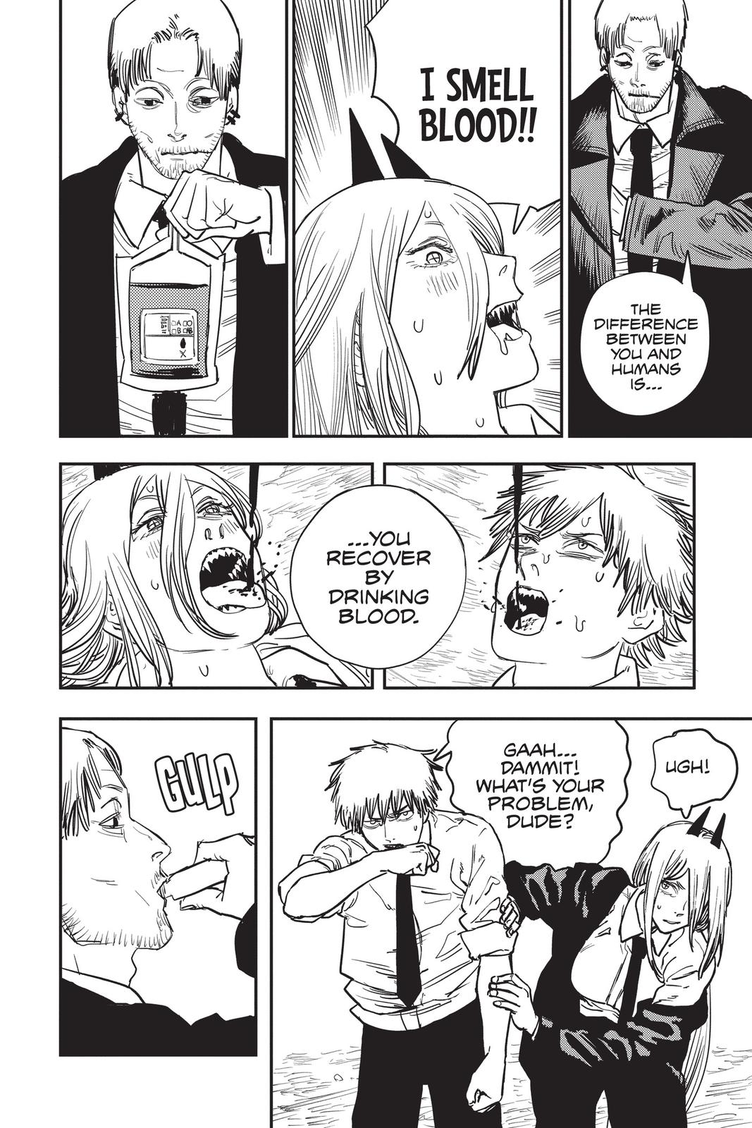 Chainsaw Man Manga Chapter 30 page 2 - Bruised & Battered scene