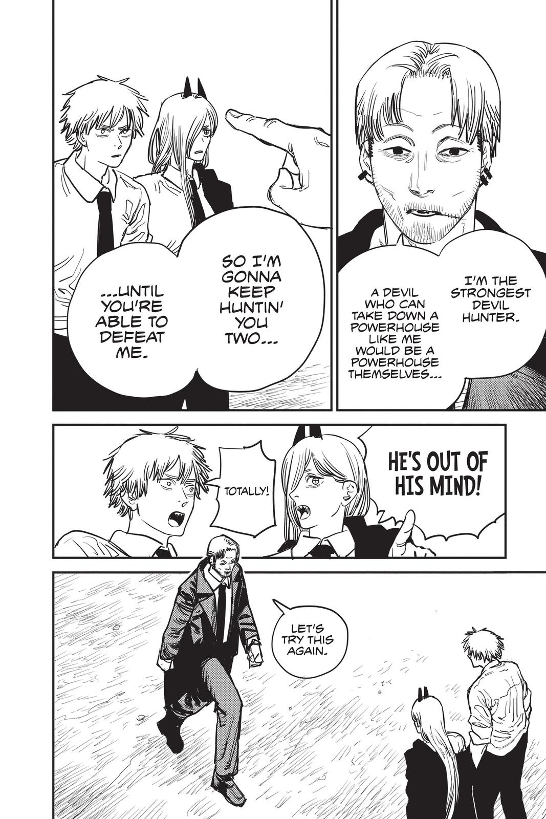 Chainsaw Man Manga Chapter 30 page 4 - Bruised & Battered scene