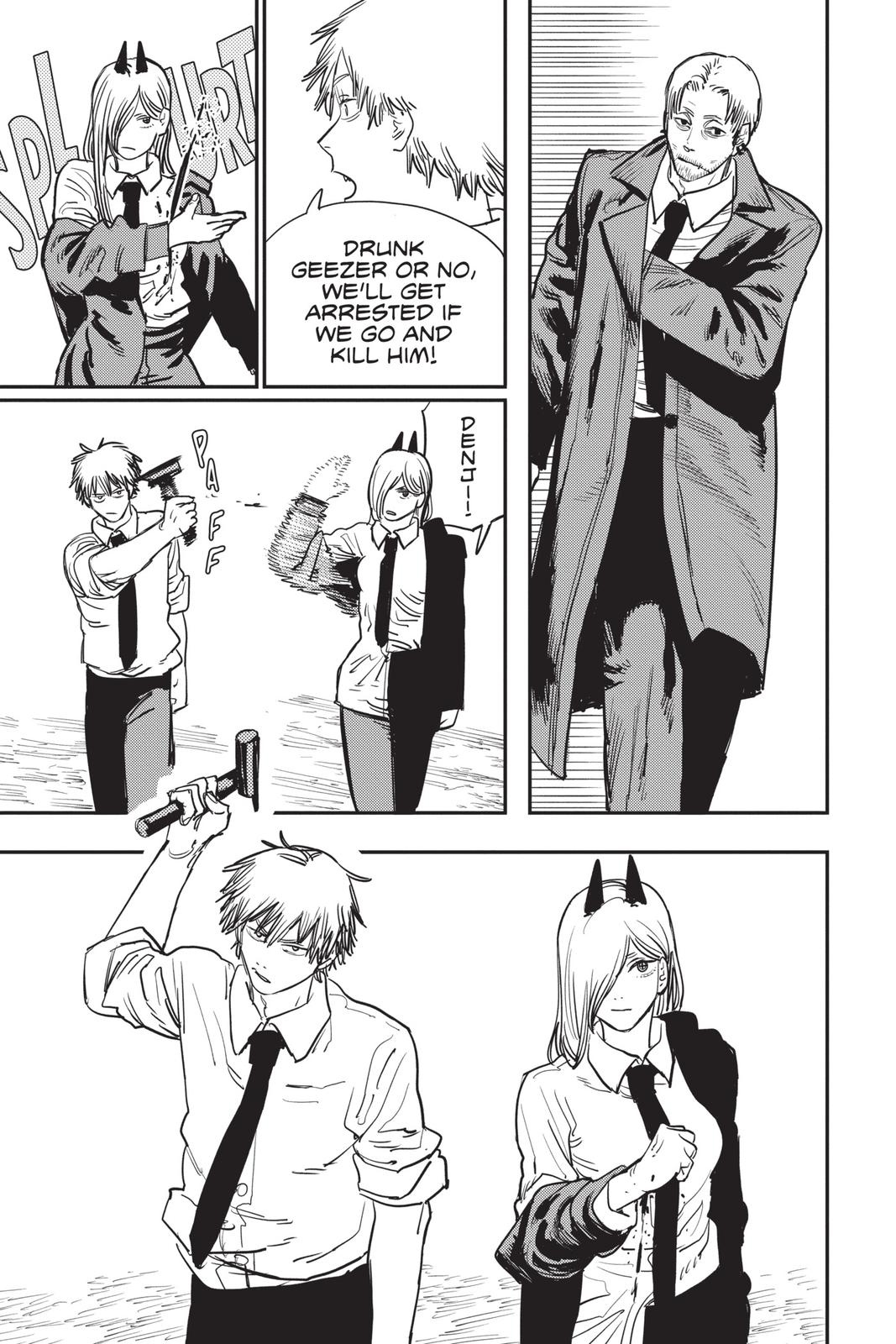 Chainsaw Man Manga Chapter 30 page 5 - Bruised & Battered scene