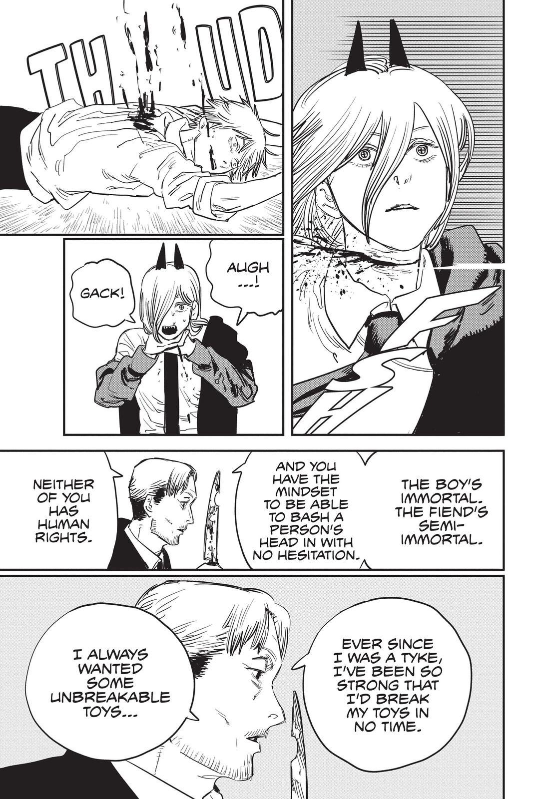 Chainsaw Man Manga Chapter 30 page 7 - Bruised & Battered scene