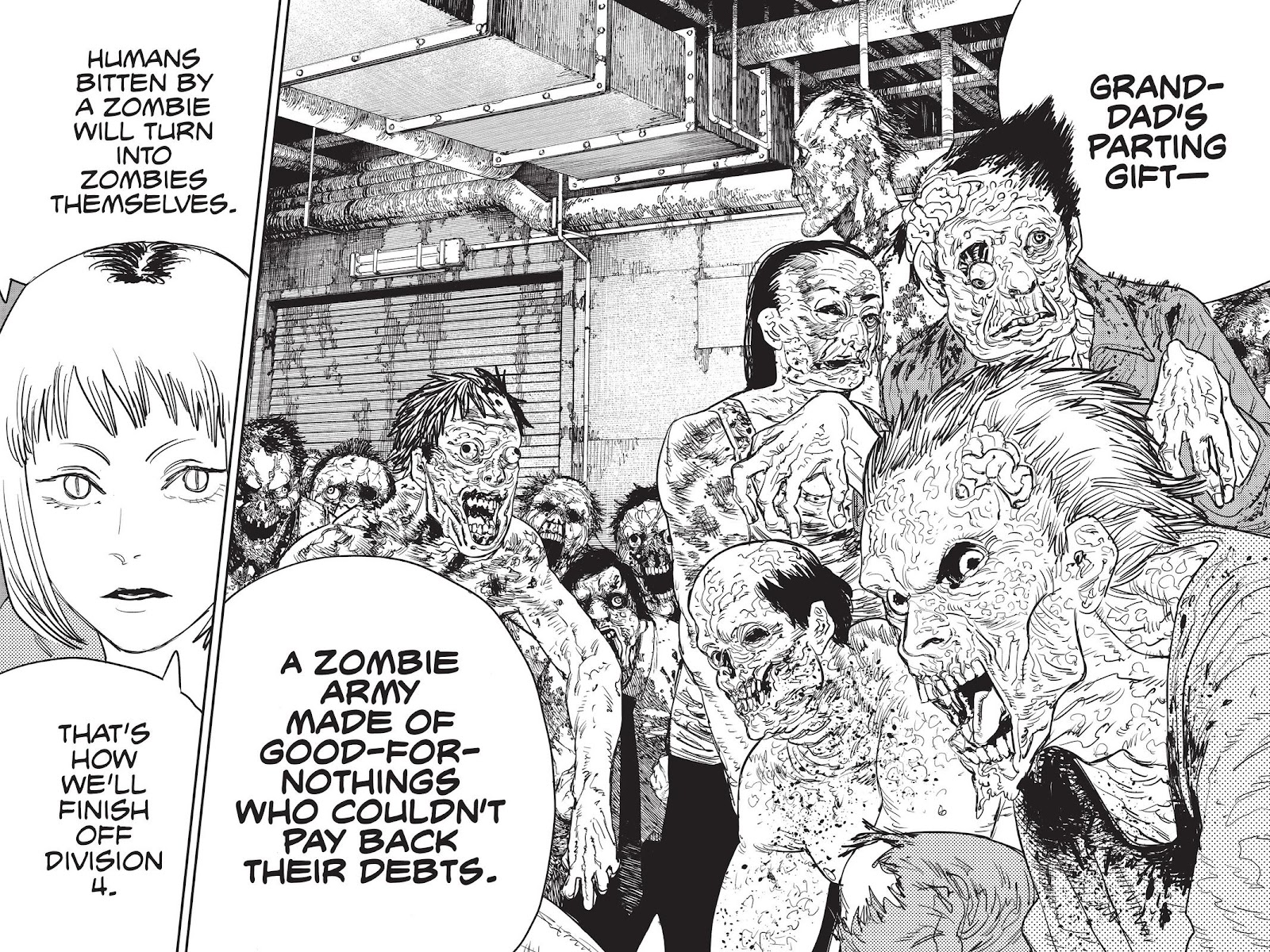 Chainsaw Man Manga Chapter 32 page 18 - Over and Over Again scene