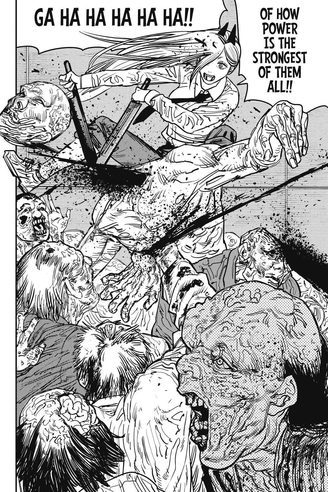 Chainsaw Man Manga Chapter 36 page 8 - Katana vs. Chainsaw scene