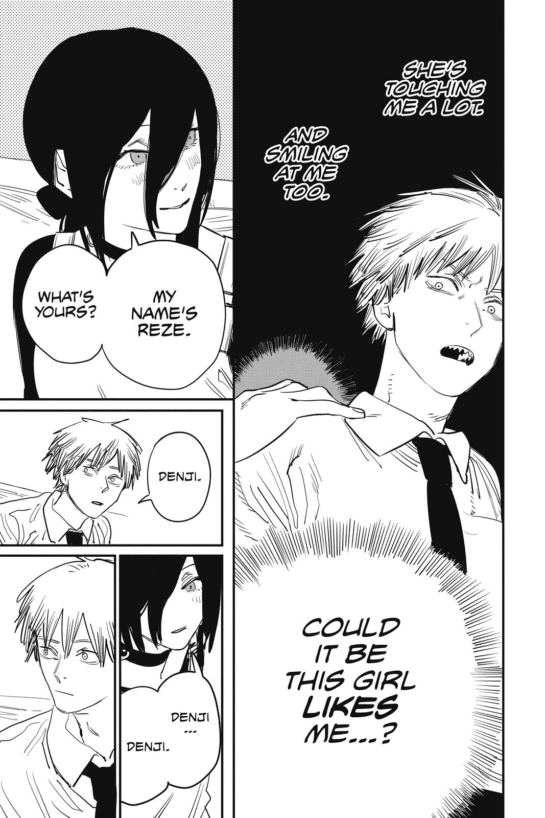 Chainsaw Man Manga Chapter 40 page 17 - Love, Flower, Chainsaw scene