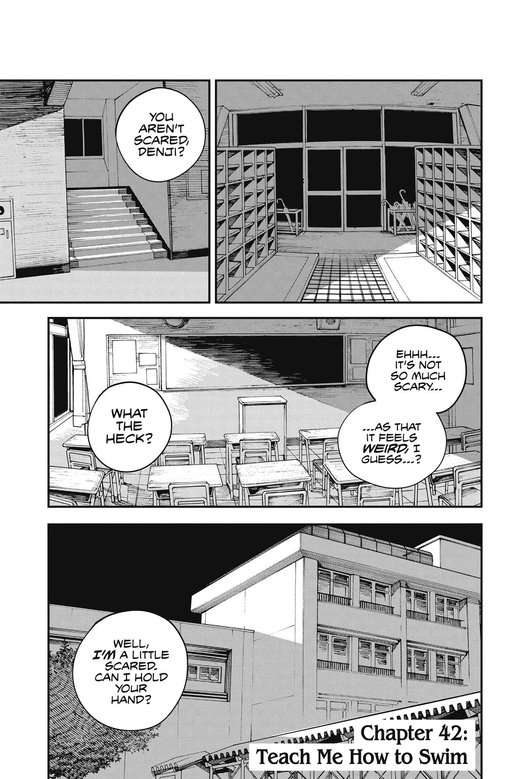 Chainsaw Man Manga Chapter 42 page 1 - Teach Me How To Swim scene