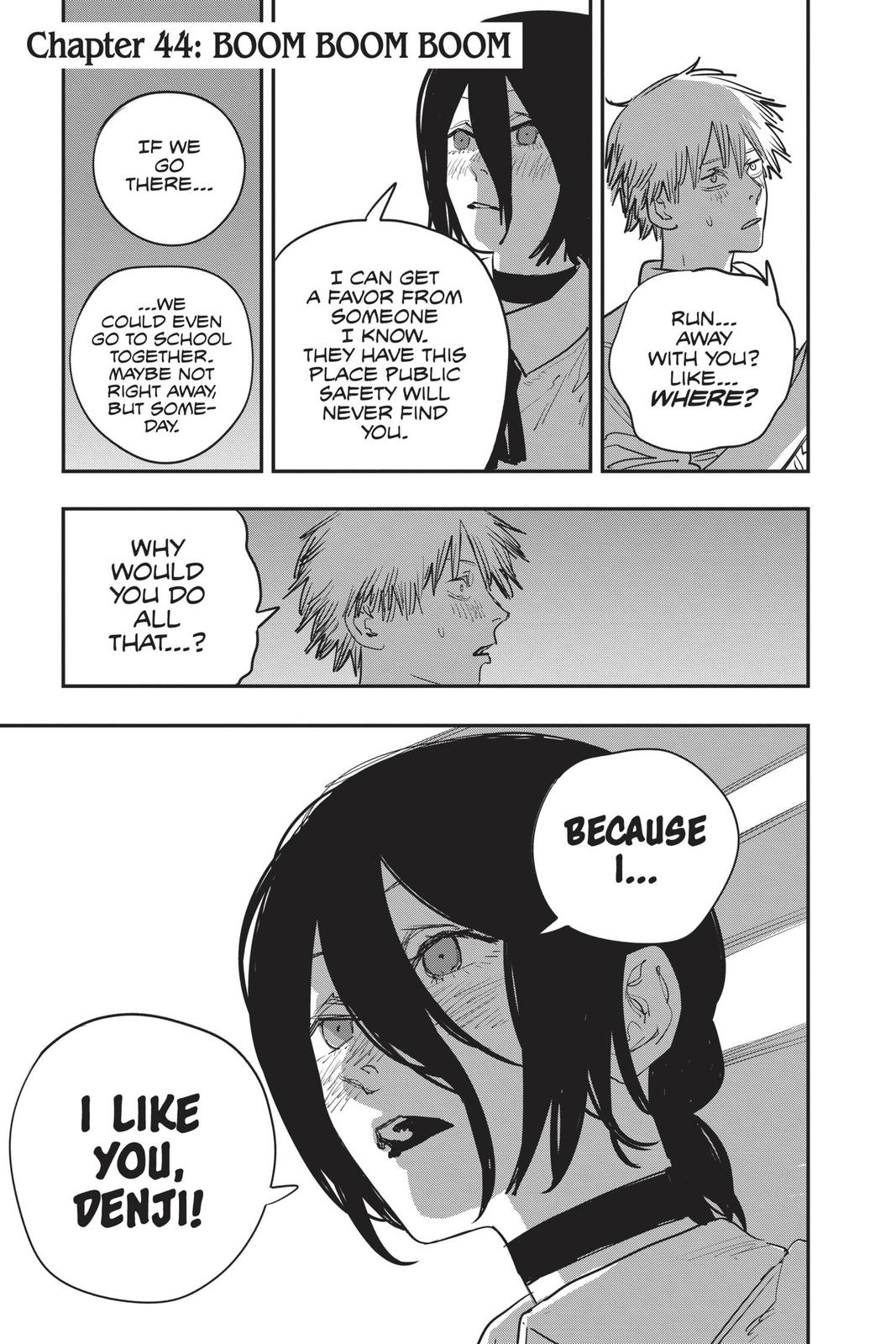 Chainsaw Man Manga Chapter 44 page 8 - Boom Boom Boom scene