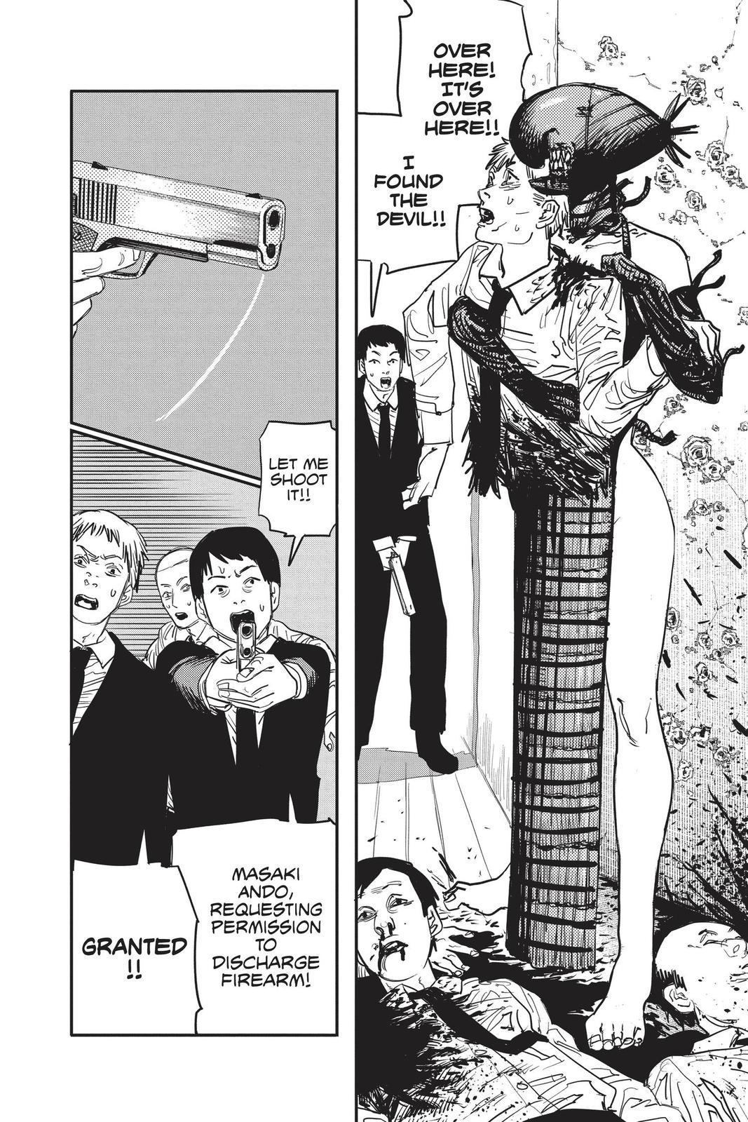 Chainsaw Man Manga Chapter 46 page 12 - Massacre Melody scene