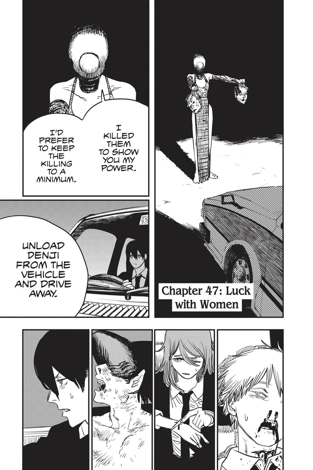 Chainsaw Man Manga Chapter 47 page 1 - Luck with Women scene