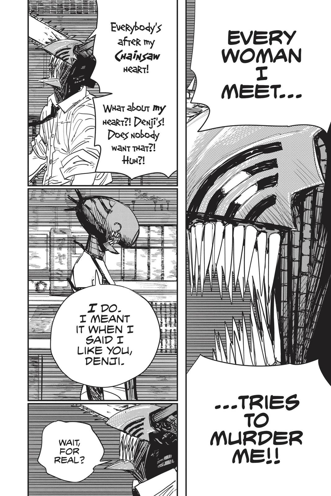 Chainsaw Man Manga Chapter 47 page 16 - Luck with Women scene