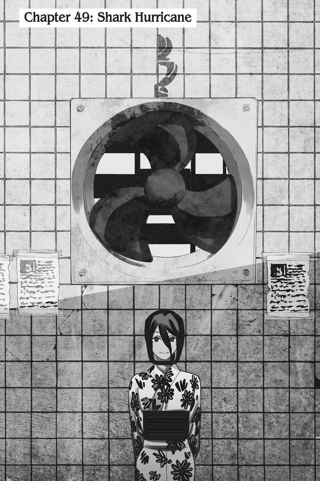 Chainsaw Man Manga Chapter 49 page 1 - Shark Hurricane scene