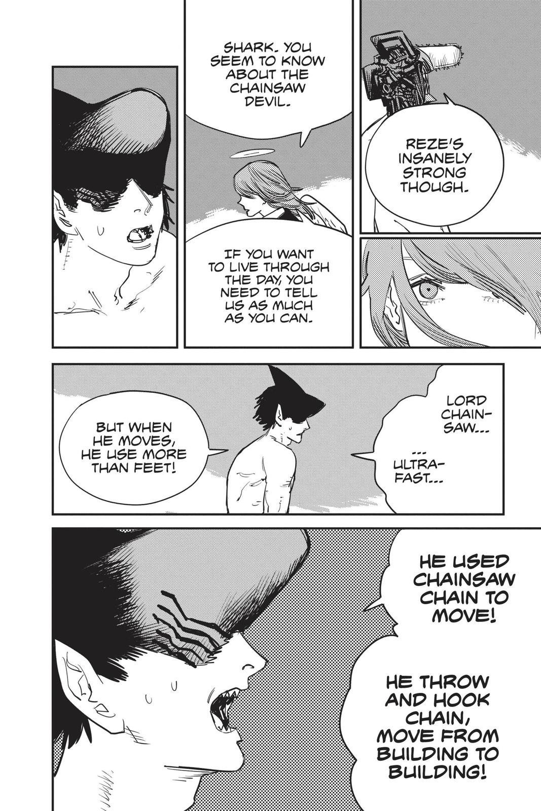 Chainsaw Man Manga Chapter 49 page 14 - Shark Hurricane scene